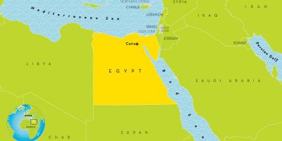 เมืองหลวงเมืองของอียิปต์บนแผนที่