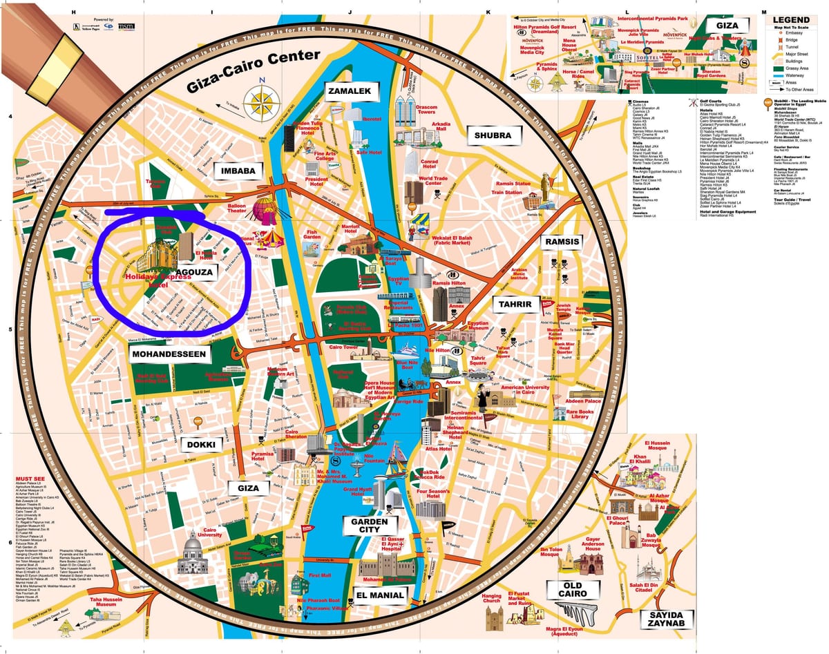 ไคโร attractions แผนที่