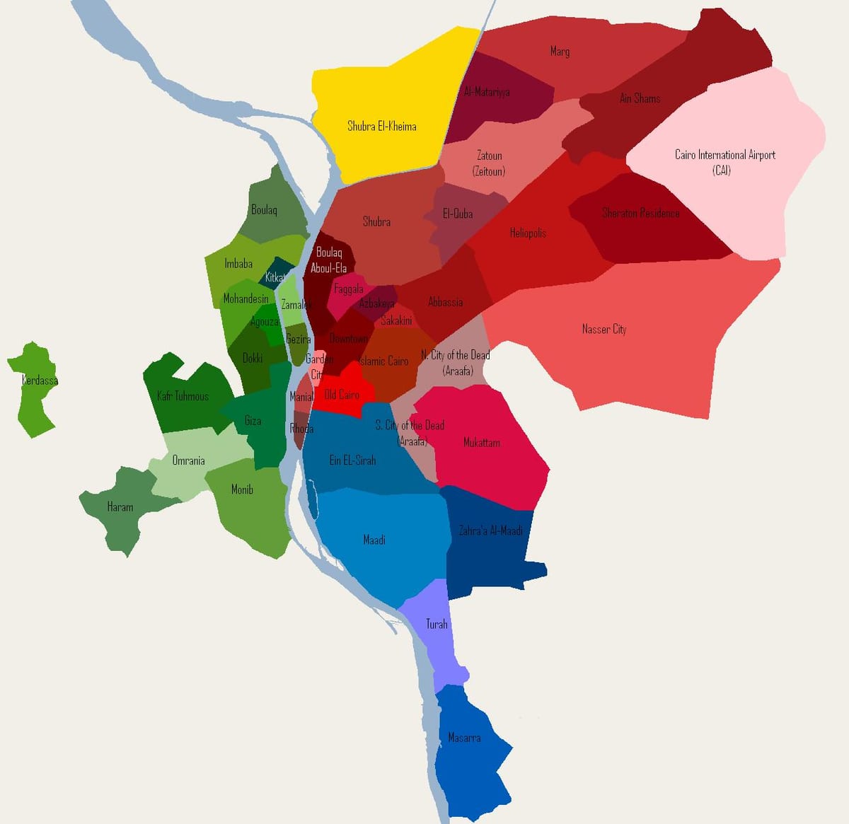 ไคโรเพื่อนบ้านบนแผนที่