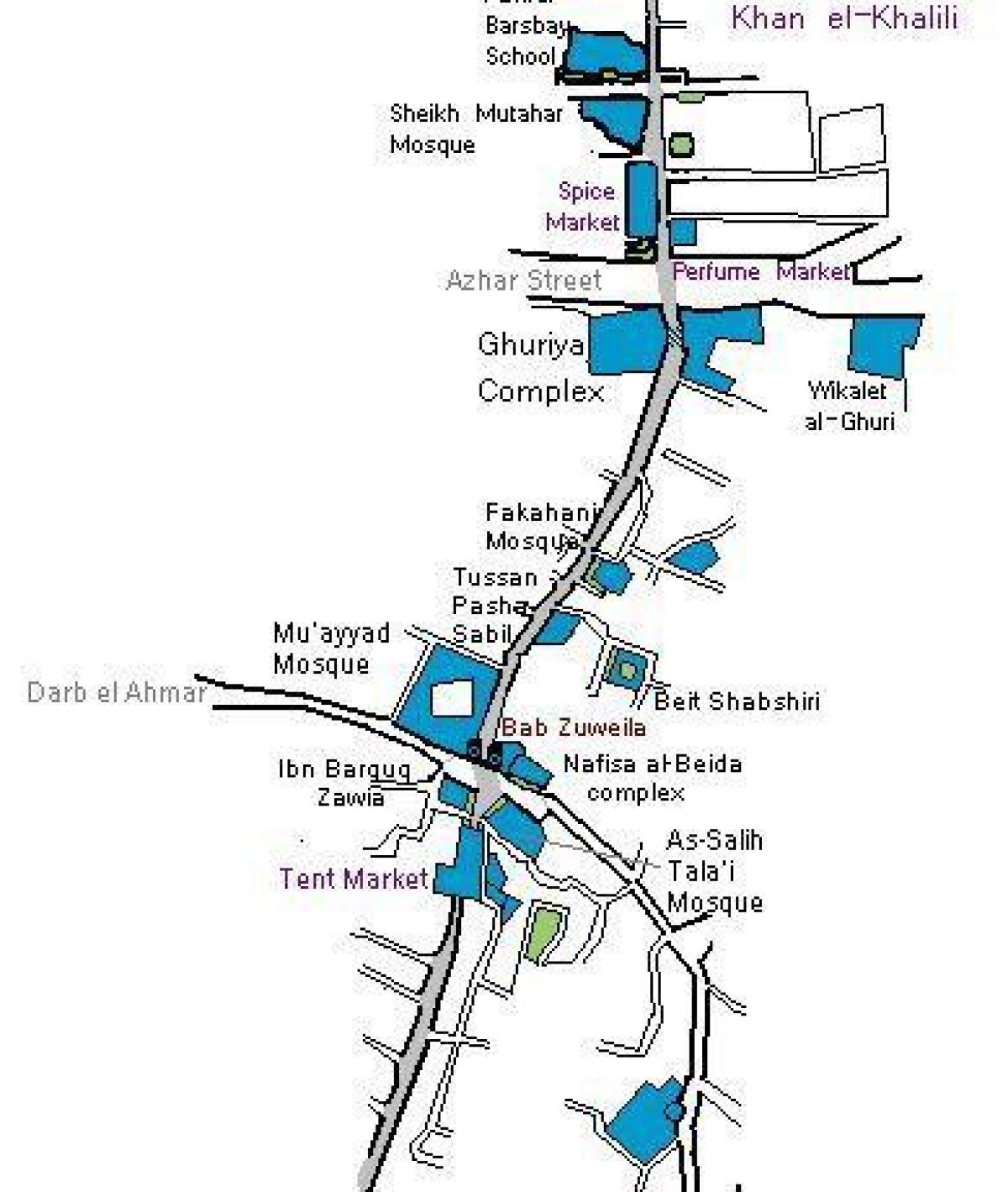 khan เอล khalili bazaar แผนที่