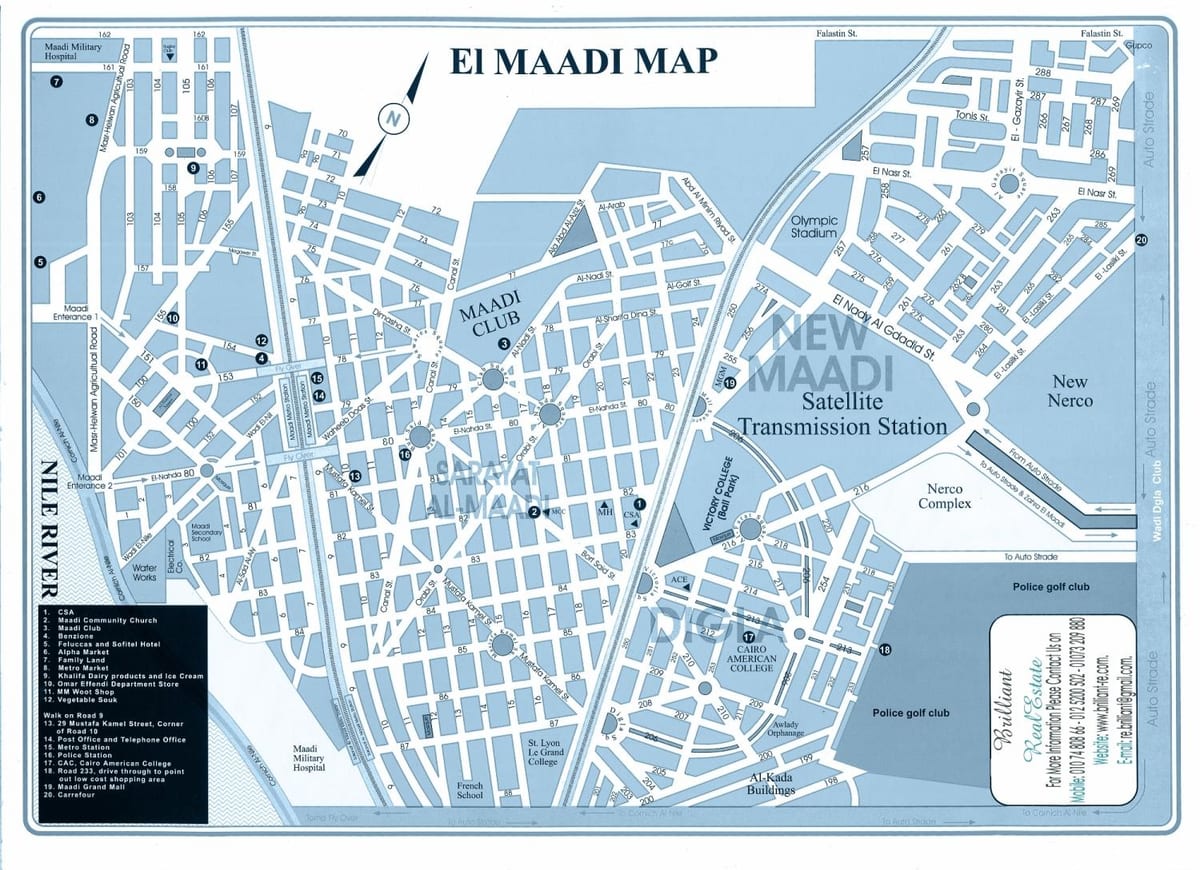 แผนที่ของ maadi ไคโร