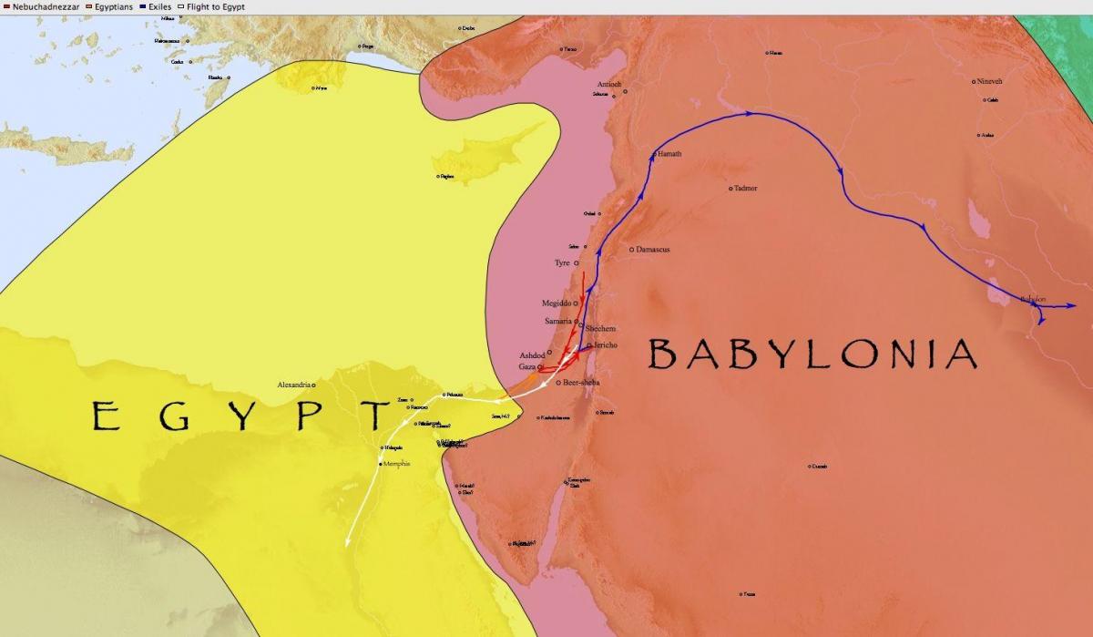 แผนที่ศยาแห่งบาบิโลนปรากอียิปต์